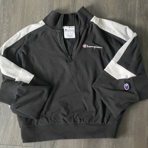 Champion Women's Campus Quarter Zip Sweatshirt with Taping